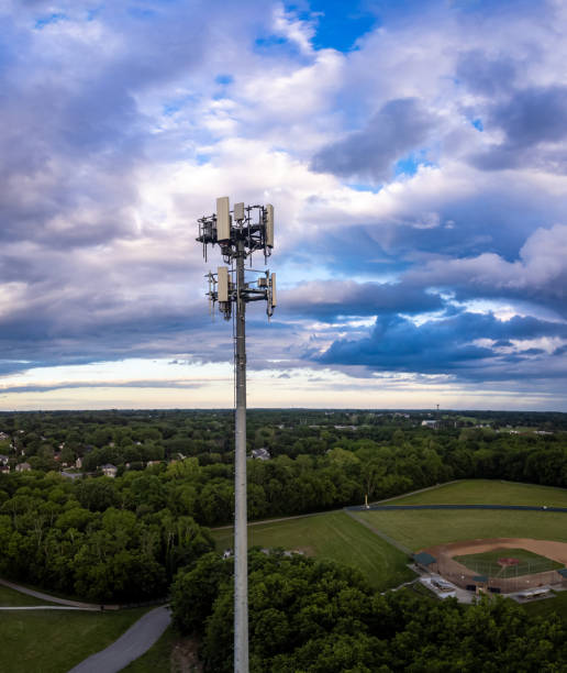 istock View of communication tower with blue sky 1494417134