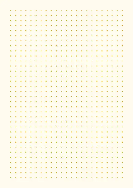 Vector illustration of Grid paper. Dotted grid on color background. Abstract dotted transparent illustration with dots. White geometric pattern for school, copybooks, notebooks, diary, notes, banners, print, books