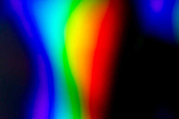 Abstract blur multicolored holographic rainbow for overlay background