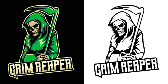 grim reaper esport logo mascot design