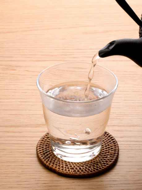 istock Hot water boiled in a Japanese iron kettle 1494425010