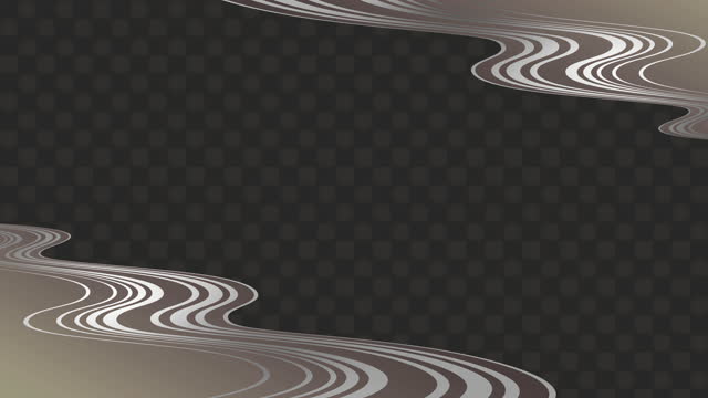 Illustration video of Japanese-style dark checkered pattern and flowing water pattern