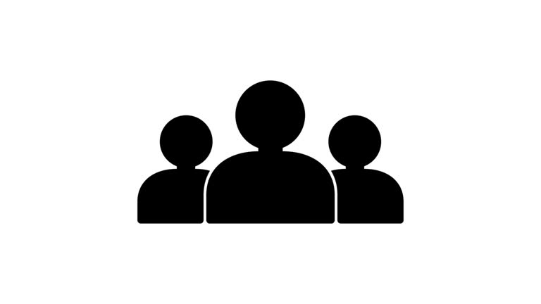 A group of people icon animation.