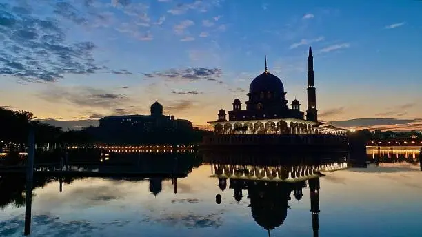 Photo of Silhouette mosque son