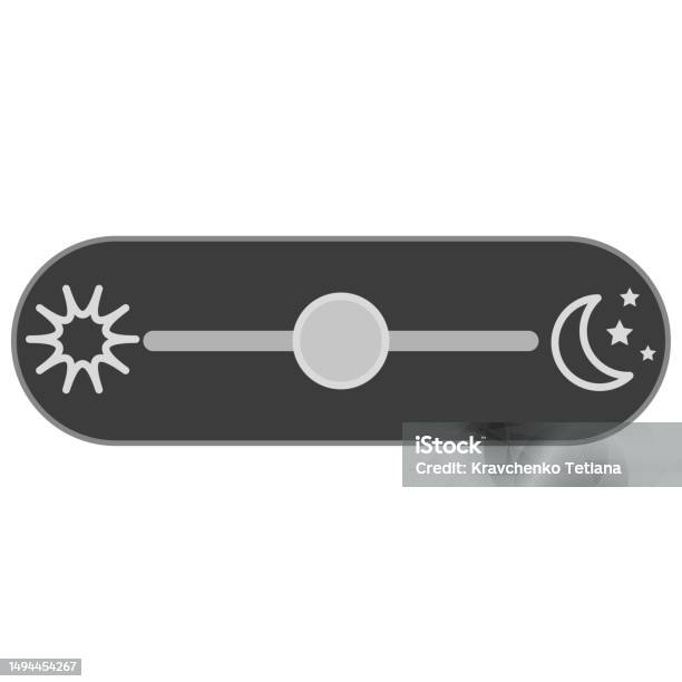 On And Off Toggle Switch Buttons Light And Dark Buttons Day Night ...