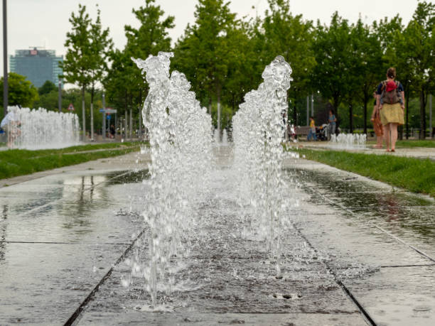 istock City fountain in the park. 1494463548