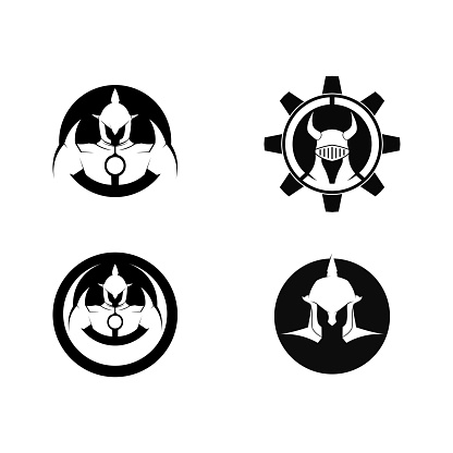 spartan and gladiator logo icon designs vector