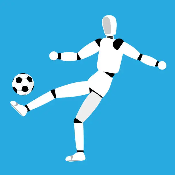 Vector illustration of AI in football