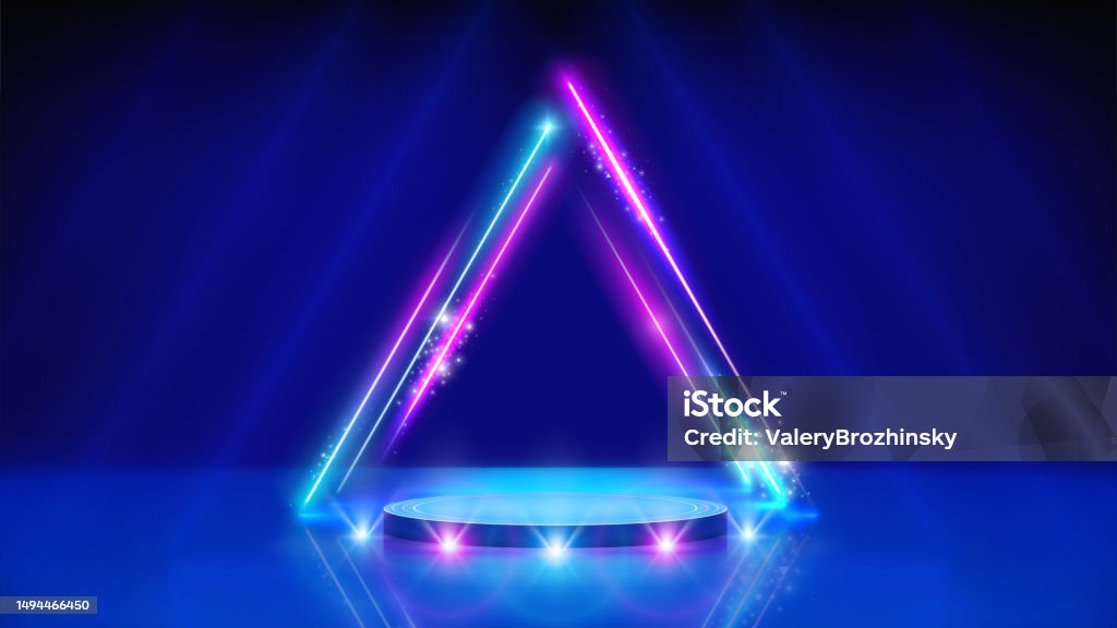 Neon Triangular Arch Podium Led Arcade Stage Light Spotlight Lines ...