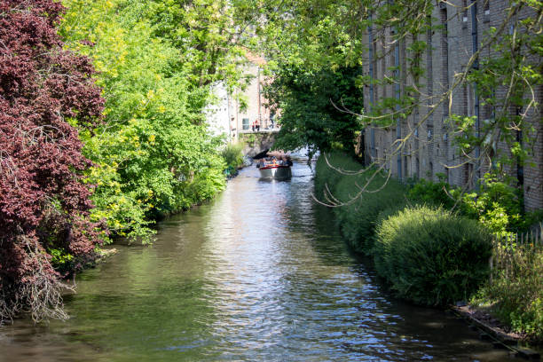 istock Boat in little Venice- Bruge in Belgium 1494467423
