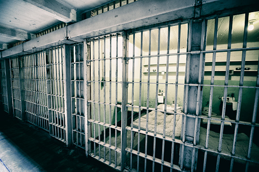 Prison Cell, Alcatraz, San Francisco, USA. TonedImage.