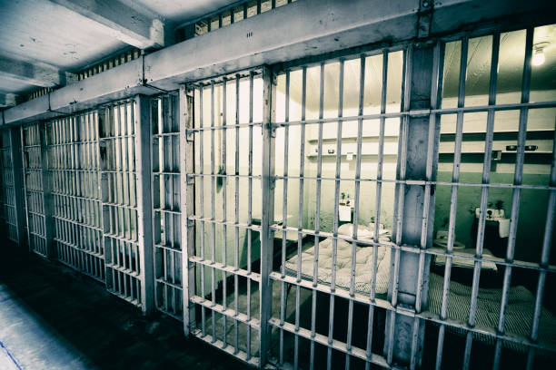 Prison Cell. Prison Cell, Alcatraz, San Francisco, USA. TonedImage. alcatraz island stock pictures, royalty-free photos & images