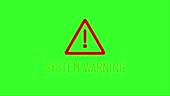 System Warning Text Sign System Error Security Hacking Alert Virus ...