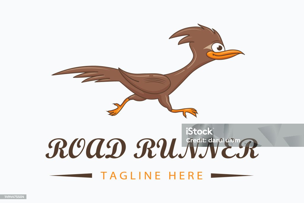 Road Runner Logo Design Vector Flat Isolated Illustration Stock ...
