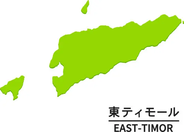 Vector illustration of Map of East Timor