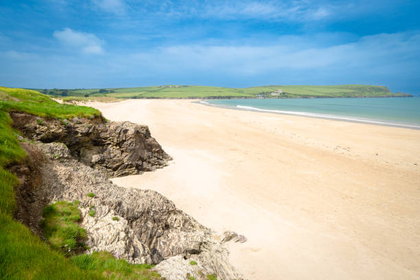 istock Pristine beach at Harbour Cove along the South West Coast Path, near Padstow, Cornwall, UK 1494477585