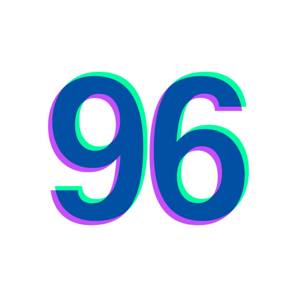 istock 96 - Number Ninety-six. Icon with two color overlay on white background 1494479341