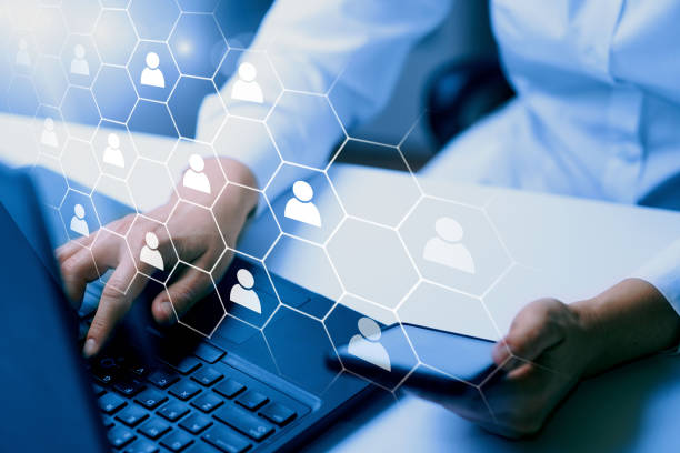 istock Human resources and management concept. Employee must complete the online survey form. Marked checklist on a clipboard. 1494481778