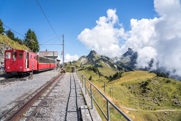 istock Schynige platte train, Swiss Alps 1494483289