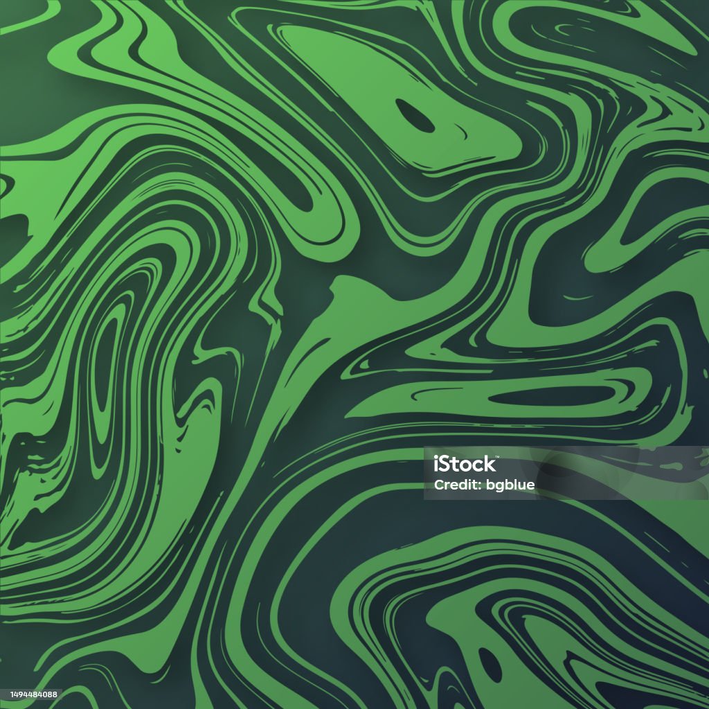 Liquid Pattern Green Liquid Background With Green Gradient Trendy Design Stock Illustration ...