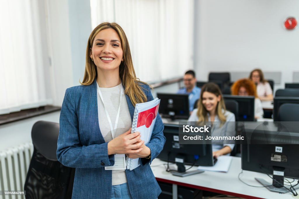 Programming Academy Image Educator And Students In Programming School Stock Photo - Download ...