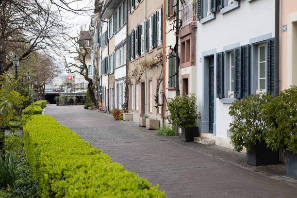 istock Promenade and residential buildings in Basel 1494492327