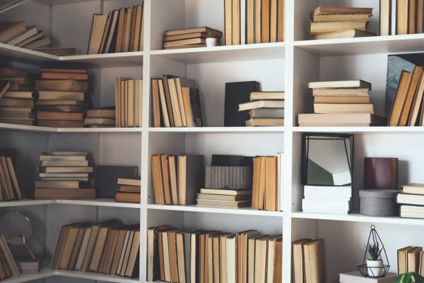 istock Books on the shelves 1494492731