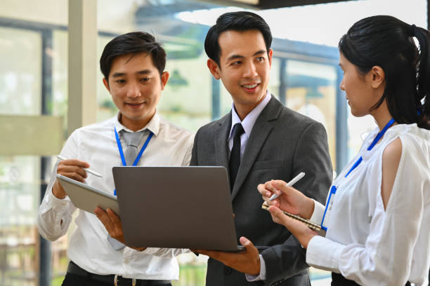 istock Image of business team discussing startup project, sharing business ideas during corporate briefing. 1494498389