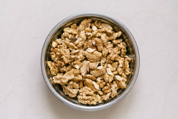 Nuts: walnuts stock photo