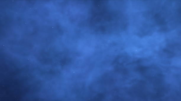 istock Smoke in light on a dark blue background. Universe star galaxy nebula. 3d render 1494500557