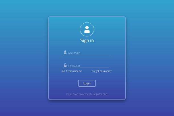 bildbanksillustrationer, clip art samt tecknat material och ikoner med login screen form and user interface template vector design. - lösenord