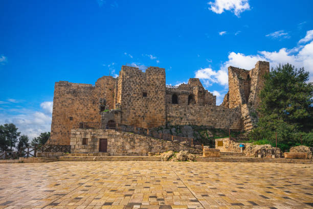 château d’ajloun, qa lat ar-rabad, à ajloun - ajlun photos et images de collection