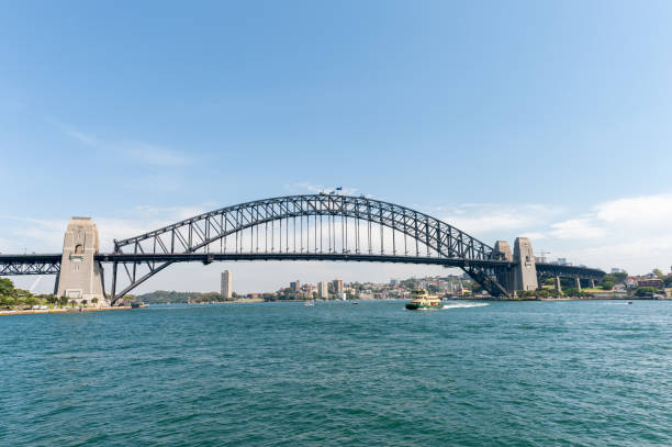 istock Sydney Architecture and Harbour Bridge with ferry. Wide Angle. Australia 1494508913