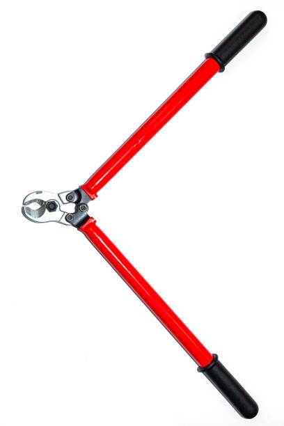 istock Manual bolt cutter on a white background. Large, powerful wire cutters for manual cutting of cables. 1494511757