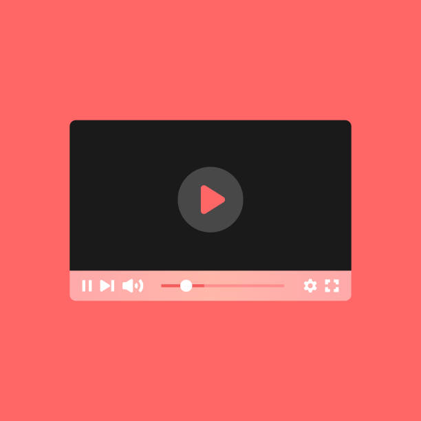 ilustrações de stock, clip art, desenhos animados e ícones de video player template vector design. - videogravador