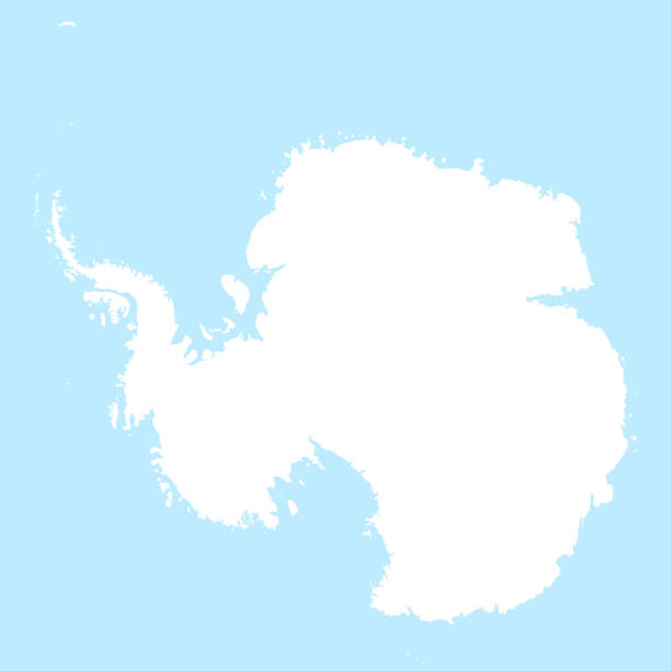 mapa kontynentu antarktydy - james cook stock illustrations