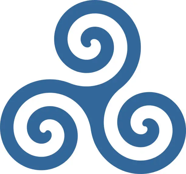 Vector illustration of The triskelion symbol