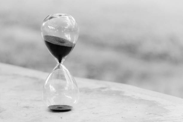 istock Hourglass, vintage black and white 1494519379