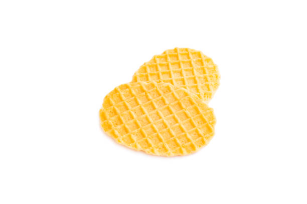 istock Crispy waffles isolated on white background, Homemade waffles 1494524297