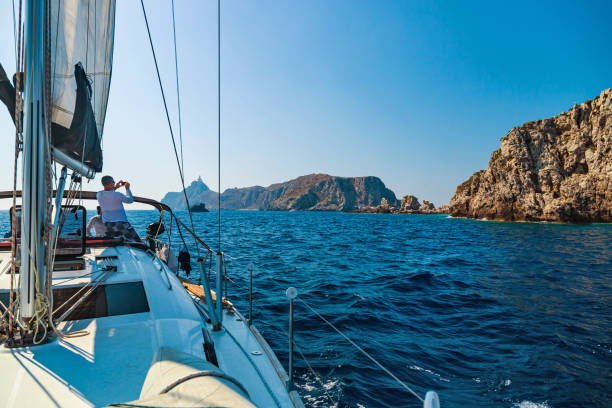 istock Crew member taking photos from sailboat 1494524548