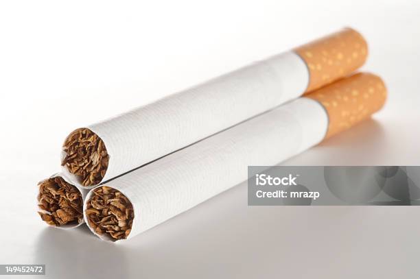 Stack Of Cigarettes Stock Photo - Download Image Now - Cigarette, Close-up, Horizontal