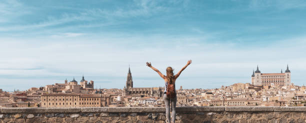istock Tour tourism in Toledo panoramic city view- Spain 1494525369