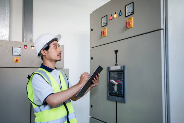 istock The engineers inspected the electrical switchboard and verified the operational voltage range in control room of factory. 1494534179