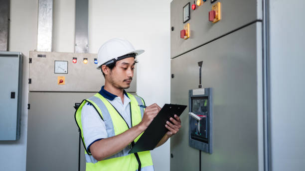 istock A service engineer checking at the electrical switchboard and check the integrity of the system in the control room. 1494534349