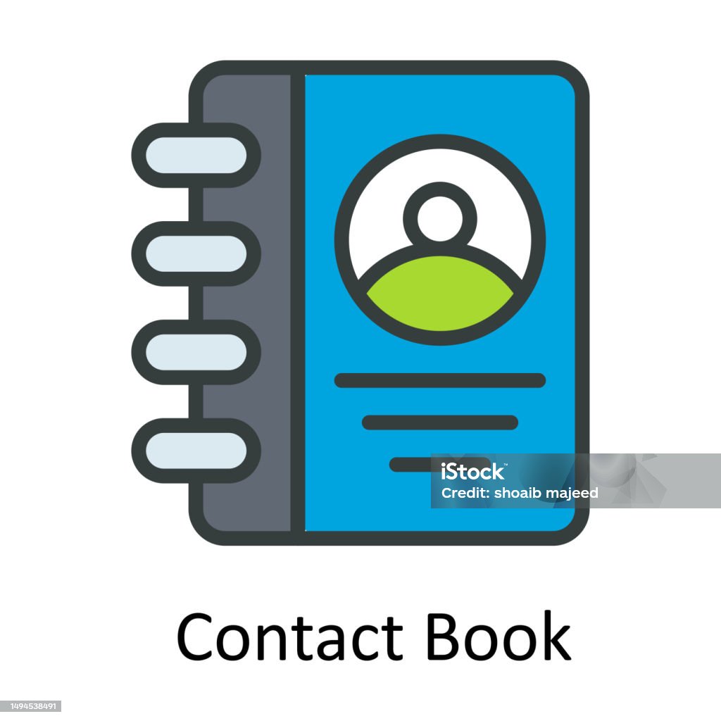 Contact Book Vector Fill Outline Icon Design Illustration User Interface  Symbol On White Background Eps 10 File Stock Illustration - Download Image  Now - iStock