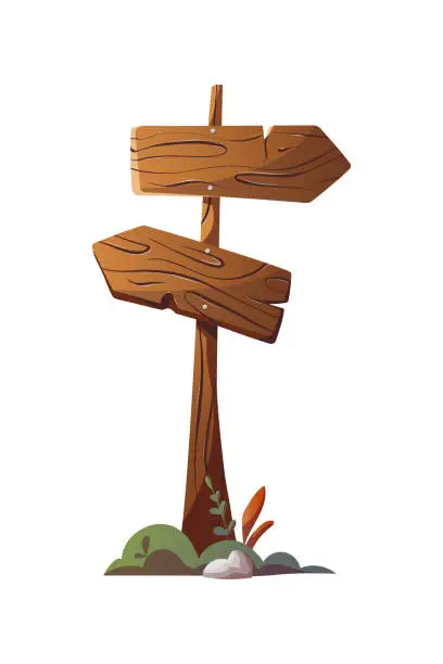 Vector illustration of Guidepost.