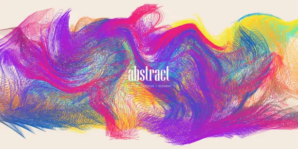 Vector illustration of Liquid paint abstraction. Art design.