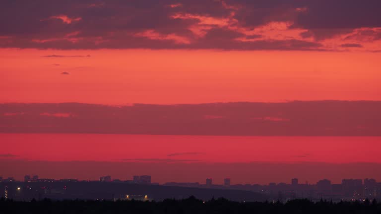 The view from the top of the building at sunset was stunning, with the night city skyline laid out before us in all its glory.