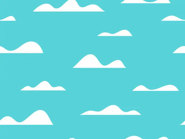 Vector illustration of Seamless Clouds Sky Background