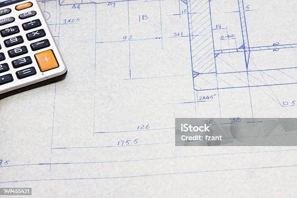 Mechanic Blueprint Detail Stock Photo - Download Image Now - Ball Bearing, Blueprint, Circle